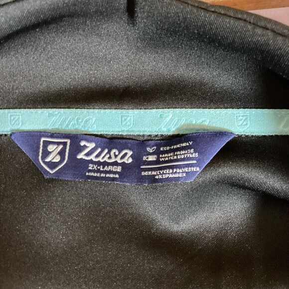 Zusa Pullover Athletic Jacket Shirt Mens Size XXL Black 1/4 Zip New With Tags - Picture 5 of 6